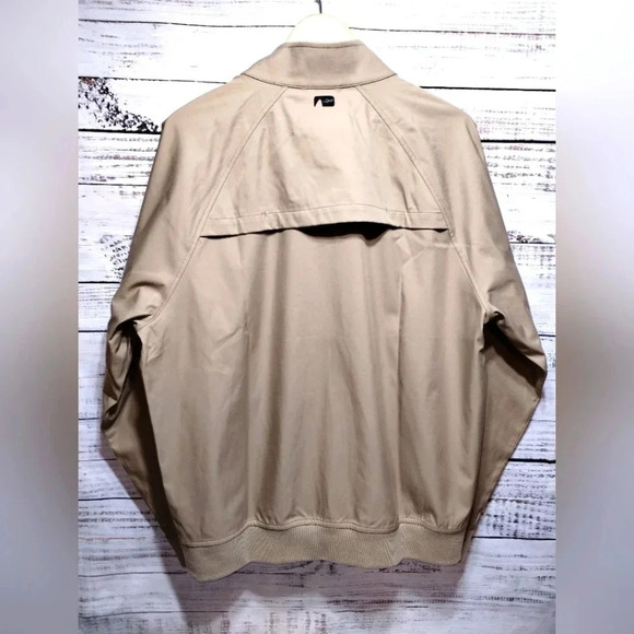 Greg Norman Tan Shark Harrington Jacket in size XL Wicking Performance Athletic - Picture 3 of 6
